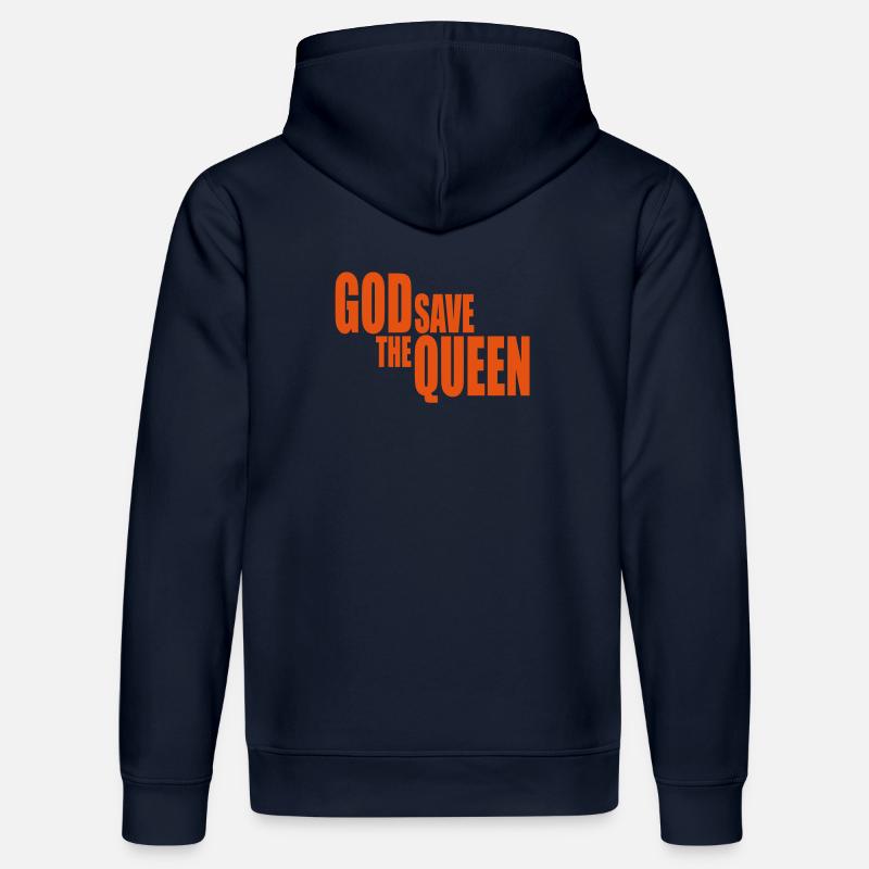God save the Queen I - Sweat à capuche bio DRUMMER Stanley/Stella Unisexe - bleu marine