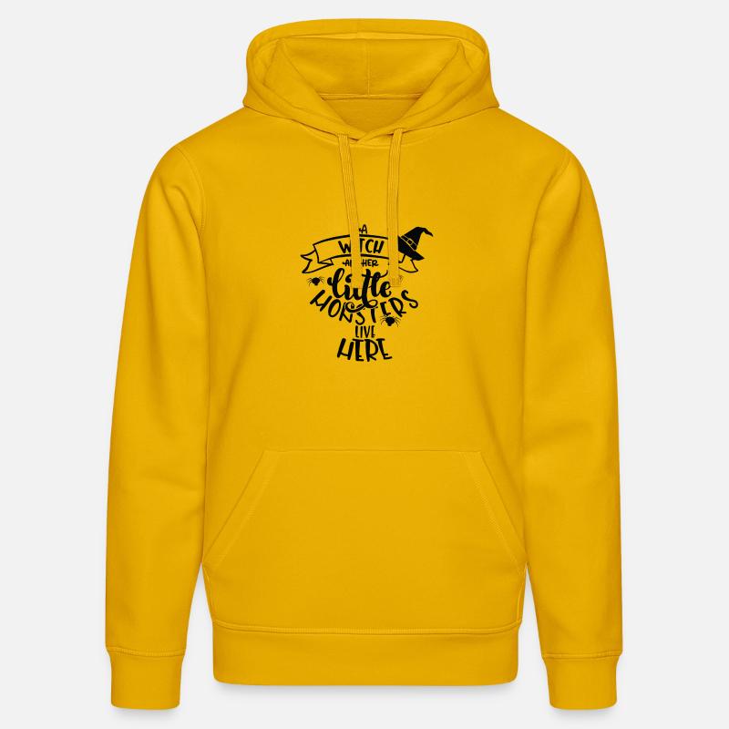 Chapeau de sorcière en rotation - Sweat à capuche bio DRUMMER Stanley/Stella Unisexe - jaune spectre