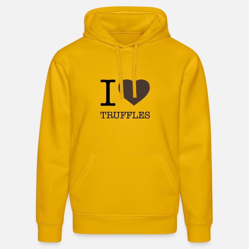 J’ADORE LES TRUFFES Trüffel - Sweat à capuche bio DRUMMER Stanley/Stella Unisexe - jaune spectre