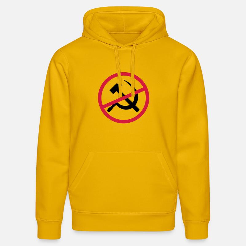 Signe du communisme interdit - Sweat à capuche bio DRUMMER Stanley/Stella Unisexe - jaune spectre