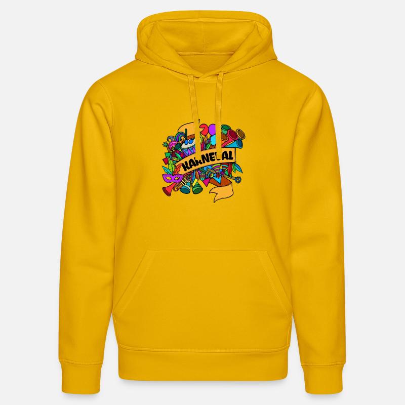 Carnaval carnaval carnaval masques - Sweat à capuche bio DRUMMER Stanley/Stella Unisexe - jaune spectre