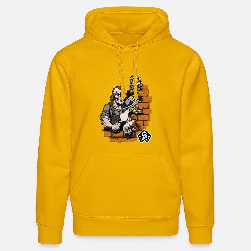 Bricklayer, master mason, craftsman, construction technician - Stanley/Stella DRUMMER Unisex Organic Hoodie - spectra yellow