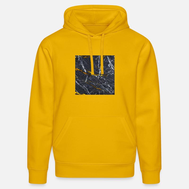 Marbre Texture Or Noir - Sweat à capuche bio DRUMMER Stanley/Stella Unisexe - jaune spectre
