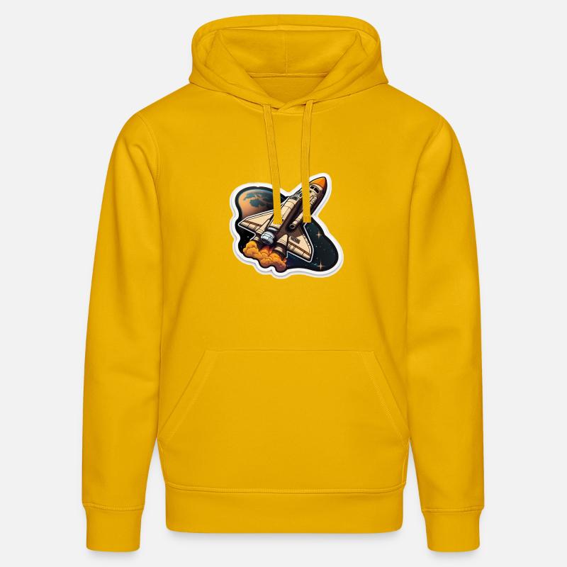 Fusée spatiale - Sweat à capuche bio DRUMMER Stanley/Stella Unisexe - jaune spectre
