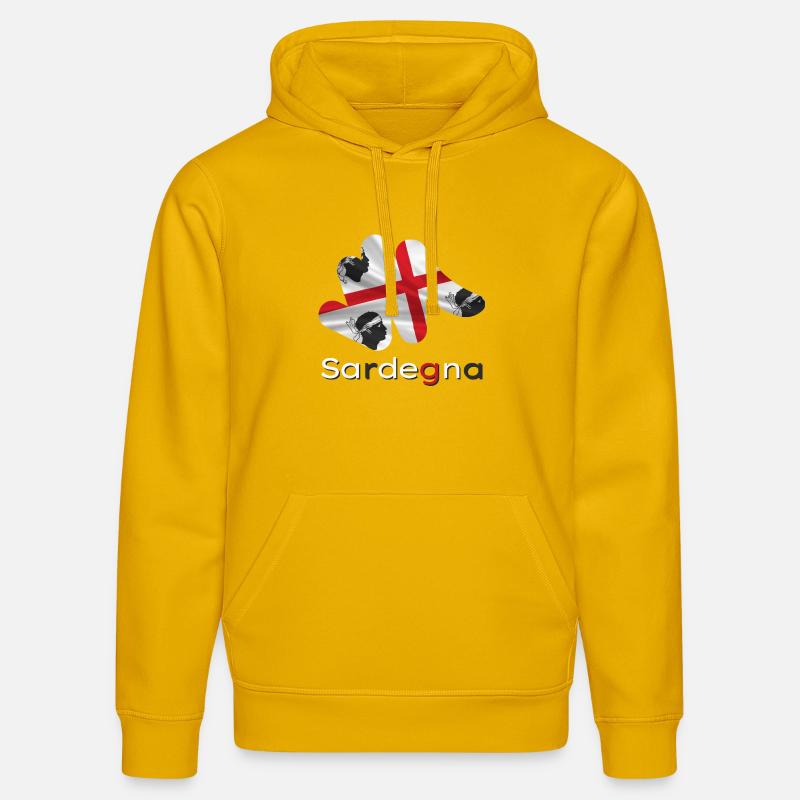 Drapeau Sardaigne - Sweat à capuche bio DRUMMER Stanley/Stella Unisexe - jaune spectre