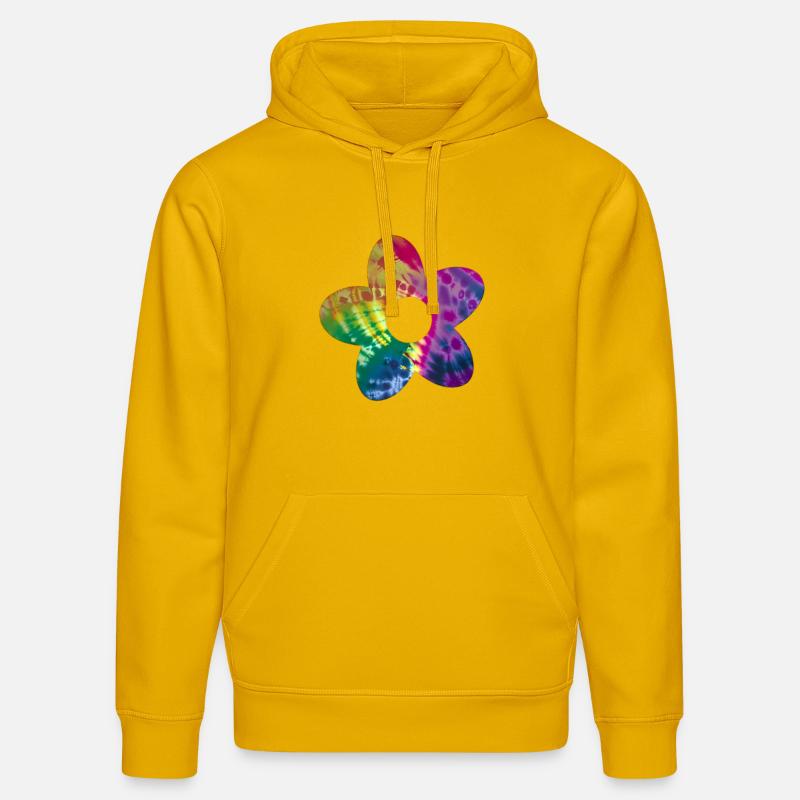Fleur de Batik - Sweat à capuche bio DRUMMER Stanley/Stella Unisexe - jaune spectre