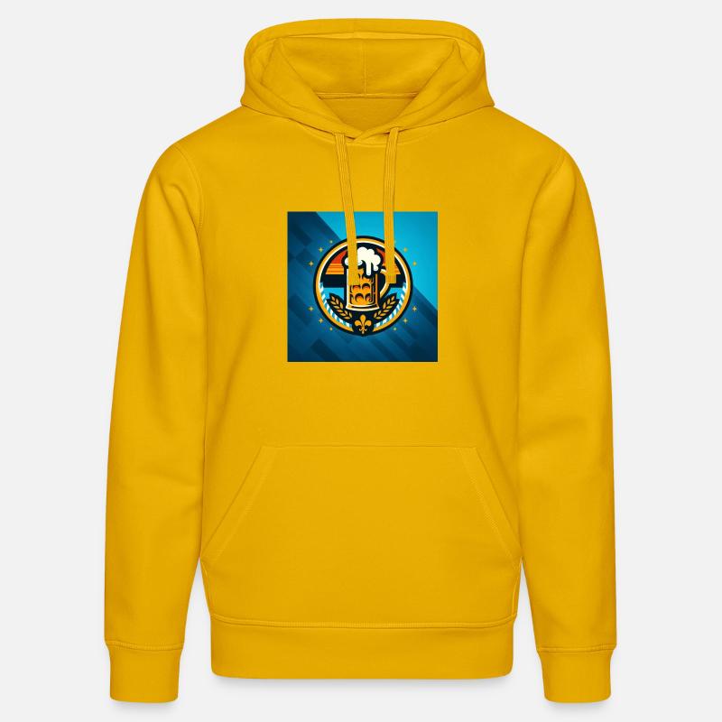 Logo de la bière 4 - Sweat à capuche bio DRUMMER Stanley/Stella Unisexe - jaune spectre