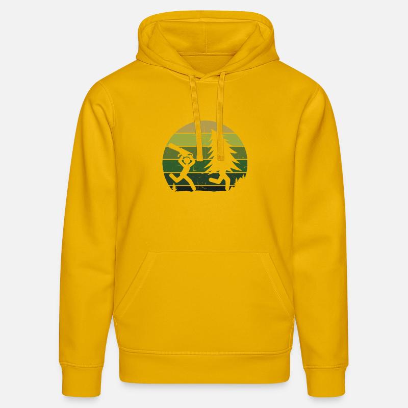 Arbre bûcheron sciure sciure bois bois - Sweat à capuche bio DRUMMER Stanley/Stella Unisexe - jaune spectre