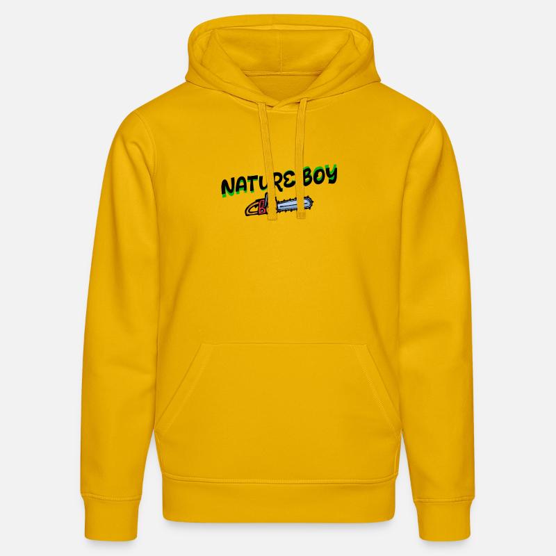 Scie déclaration bûcheron menuiserie forestier - Sweat à capuche bio DRUMMER Stanley/Stella Unisexe - jaune spectre