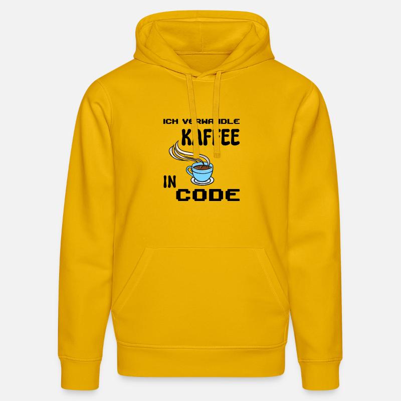 Coden Computerfreak Déclaration du développeur Nerd - Sweat à capuche bio DRUMMER Stanley/Stella Unisexe - jaune spectre