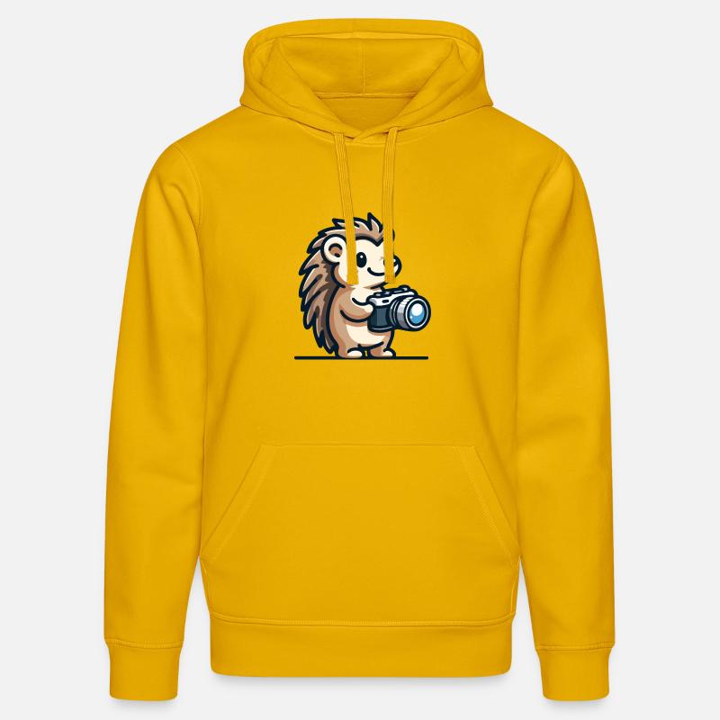 Instantané Hérisson : Le copain Shutterbug - Sweat à capuche bio DRUMMER Stanley/Stella Unisexe - jaune spectre
