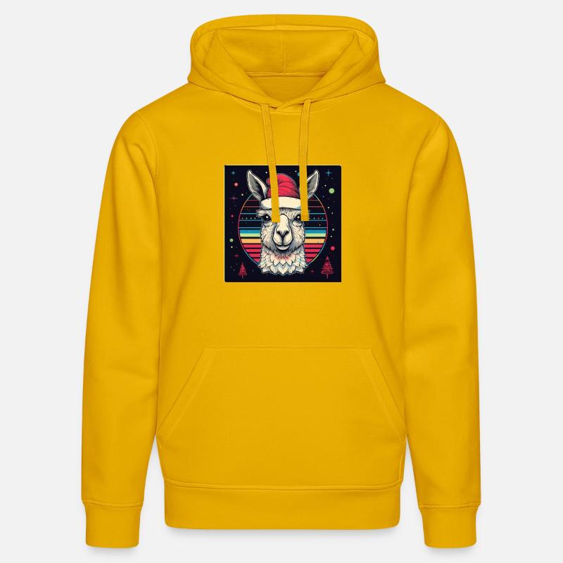 Alpaga X-Mas - Sweat à capuche bio DRUMMER Stanley/Stella Unisexe - jaune spectre