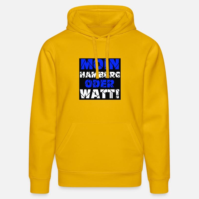 Hamburg , Moin oder watt (25) - Stanley/Stella Unisex Bio-Hoodie DRUMMER  - Spektralgelb
