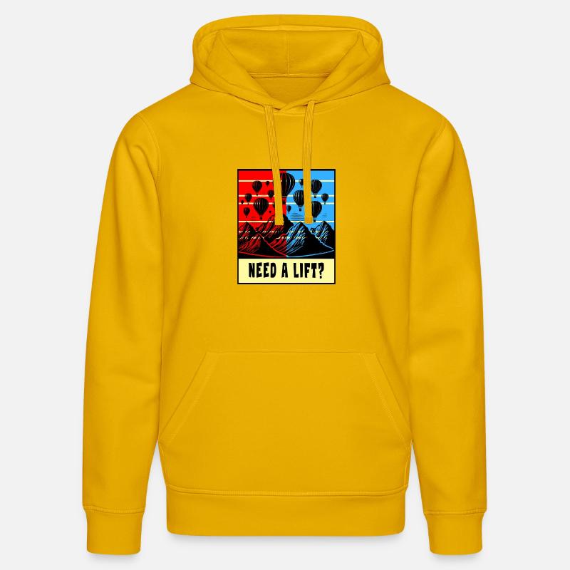 Conception de montgolfière - Sweat à capuche bio DRUMMER Stanley/Stella Unisexe - jaune spectre
