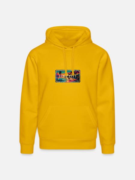 Cebu City – Tropical Retro Sign - Stanley/Stella DRUMMER Unisex Organic Hoodie - spectra yellow