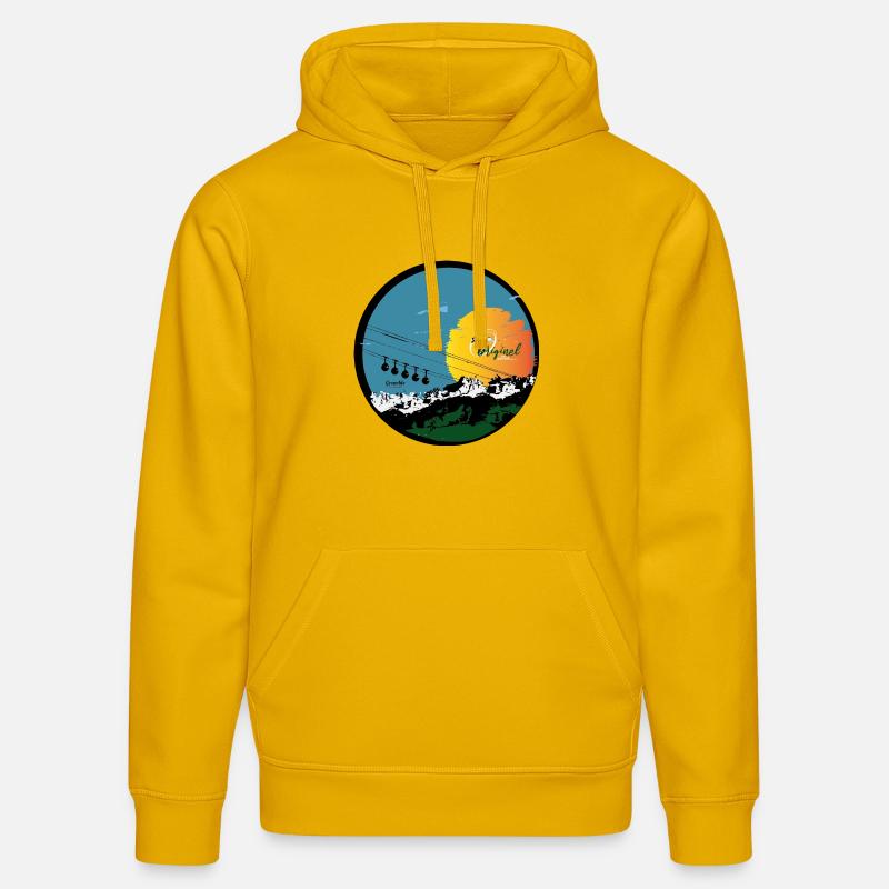 grenoble vue imprenable - Sweat à capuche bio DRUMMER Stanley/Stella Unisexe - jaune spectre