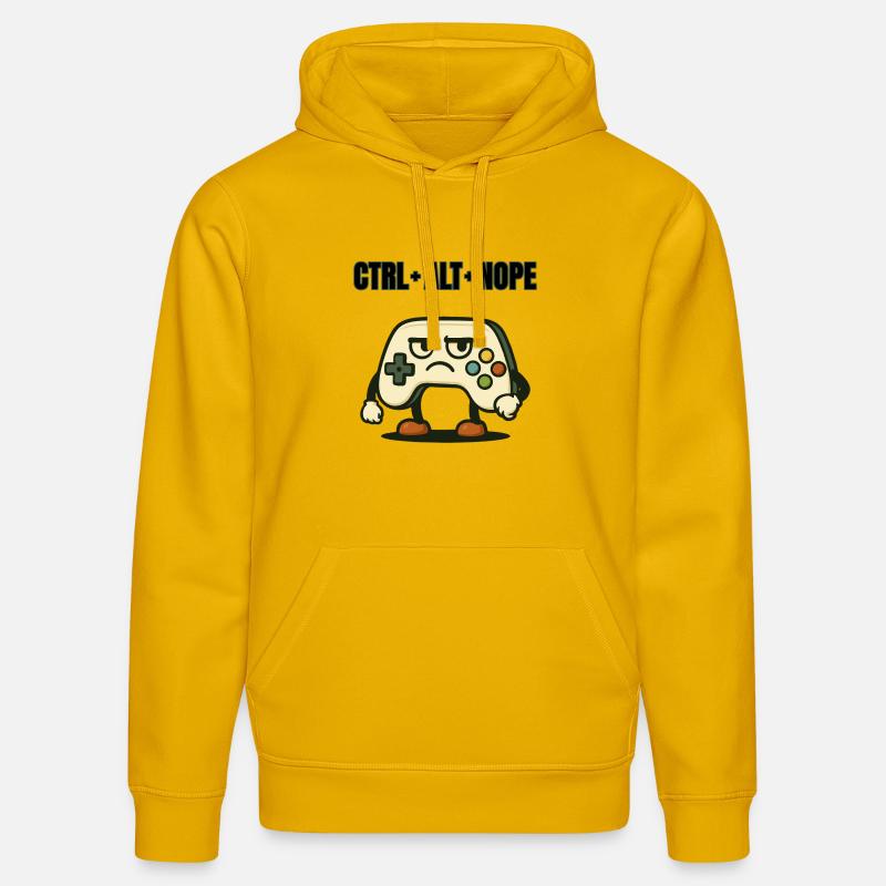 CTRL ALT NOPE Controller-Meme - Stanley/Stella Unisex Bio-Hoodie DRUMMER  - Spektralgelb