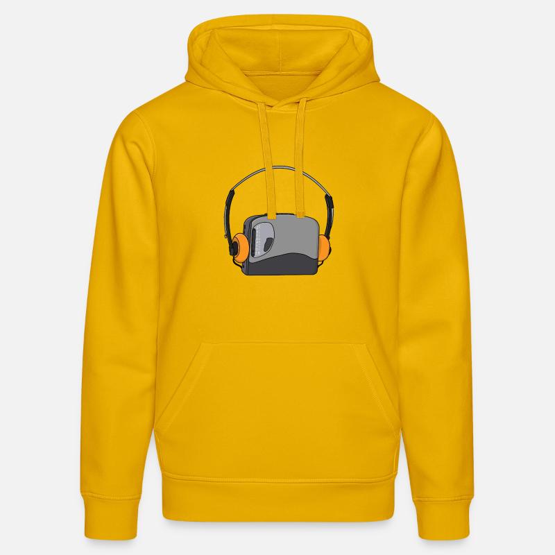 Cool Portable Cassette Audio Player - Stanley/Stella DRUMMER Unisex Organic Hoodie - spectra yellow
