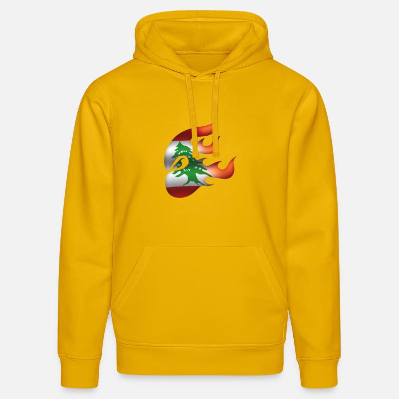 Drapeau du Liban - Liban - Ninja - Sweat à capuche bio DRUMMER Stanley/Stella Unisexe - jaune spectre