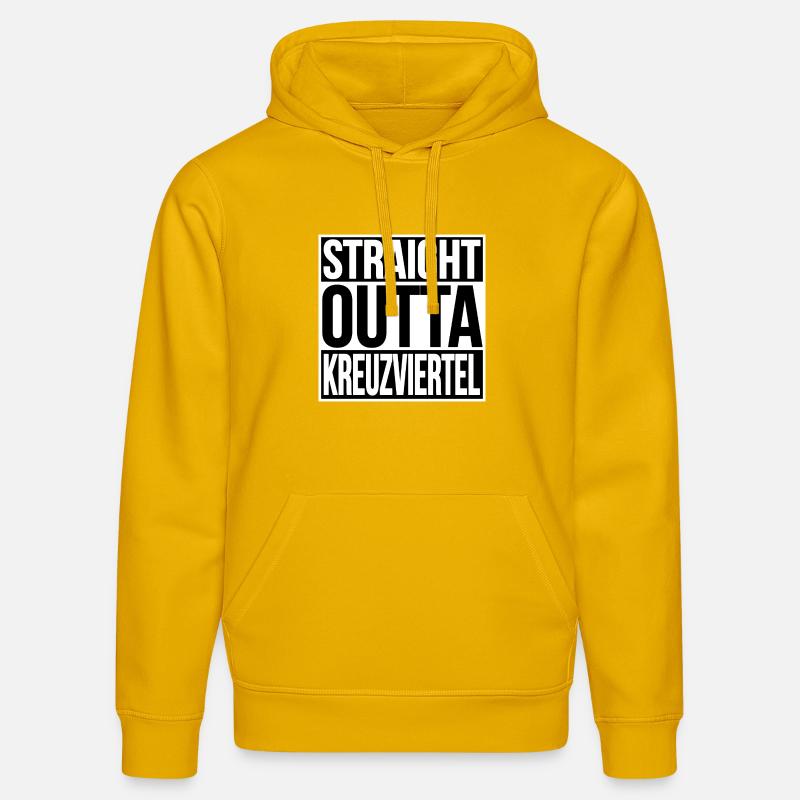 QUART DE CROIX DROIT - Sweat à capuche bio DRUMMER Stanley/Stella Unisexe - jaune spectre