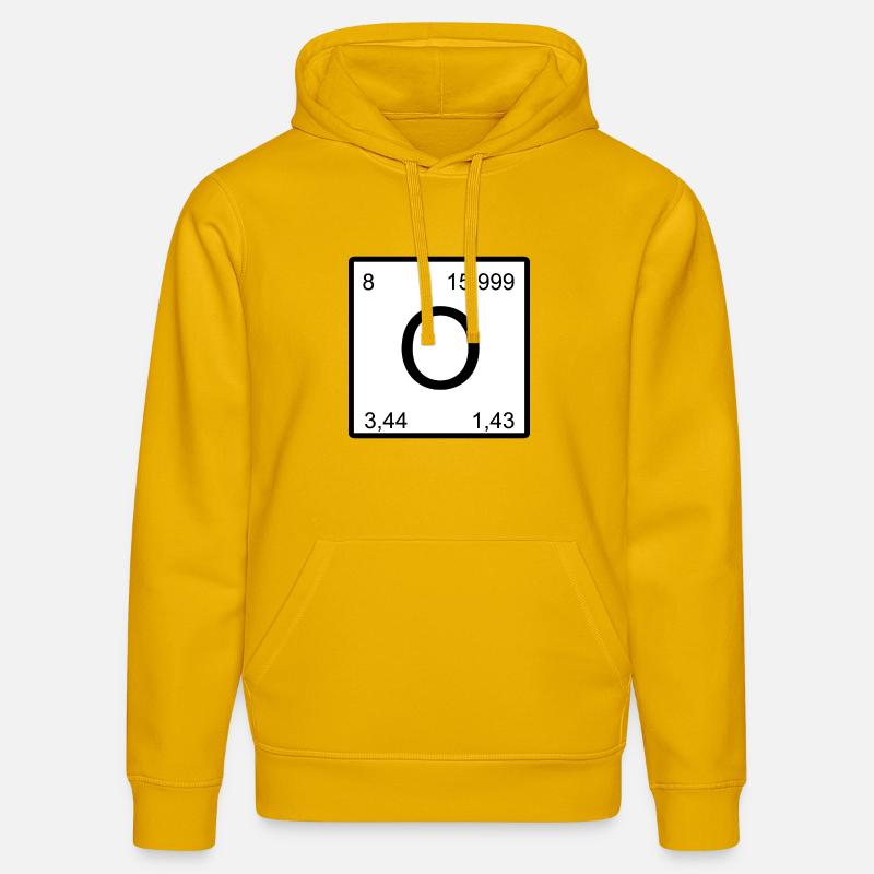 O Sauerstoff Zeichen im Minimalstil nerd - Stanley/Stella Unisex Bio-Hoodie DRUMMER - Spektralgelb