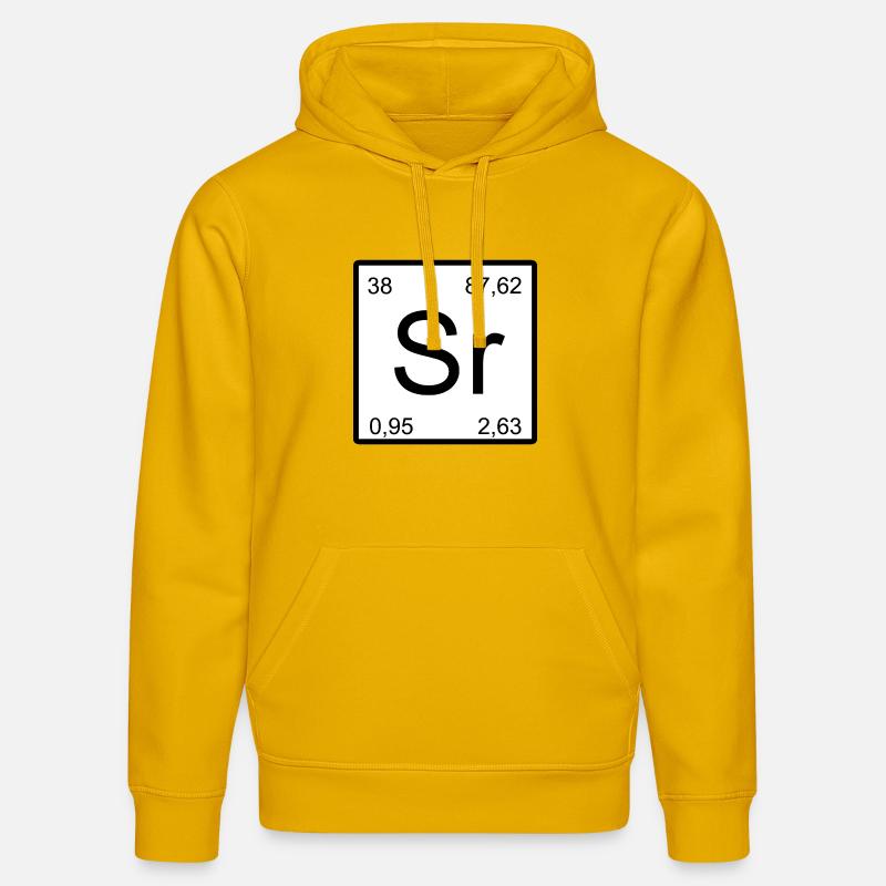Strontium Sr Element Symbol Minimaldesign - Stanley/Stella Unisex Bio-Hoodie DRUMMER  - Spektralgelb