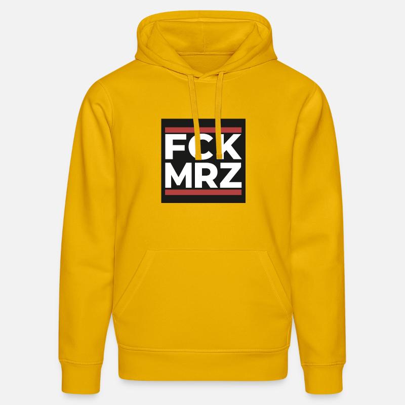 FCK Mar – Déclaration antifasciste Shi - Sweat à capuche bio DRUMMER Stanley/Stella Unisexe - jaune spectre