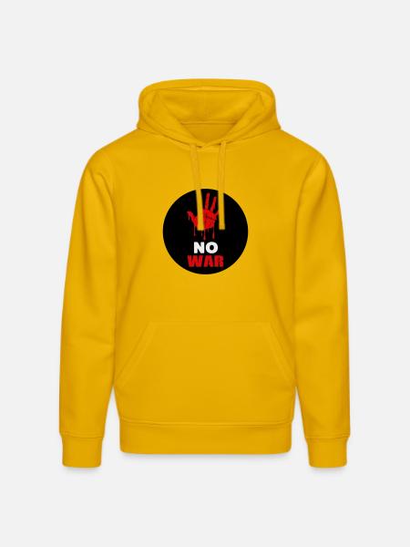 No War - Sweat à capuche bio DRUMMER Stanley/Stella Unisexe - jaune spectre