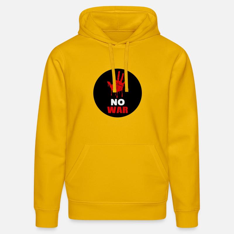 No War - Sweat à capuche bio DRUMMER Stanley/Stella Unisexe - jaune spectre