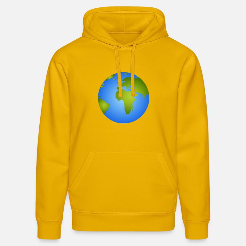Terre bleue - Illustration de globe élégante - Sweat à capuche bio DRUMMER Stanley/Stella Unisexe - jaune spectre