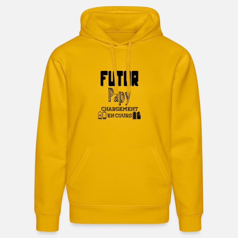 Futur Papy Chargement En Cours - Sweat à capuche bio DRUMMER Stanley/Stella Unisexe - jaune spectre