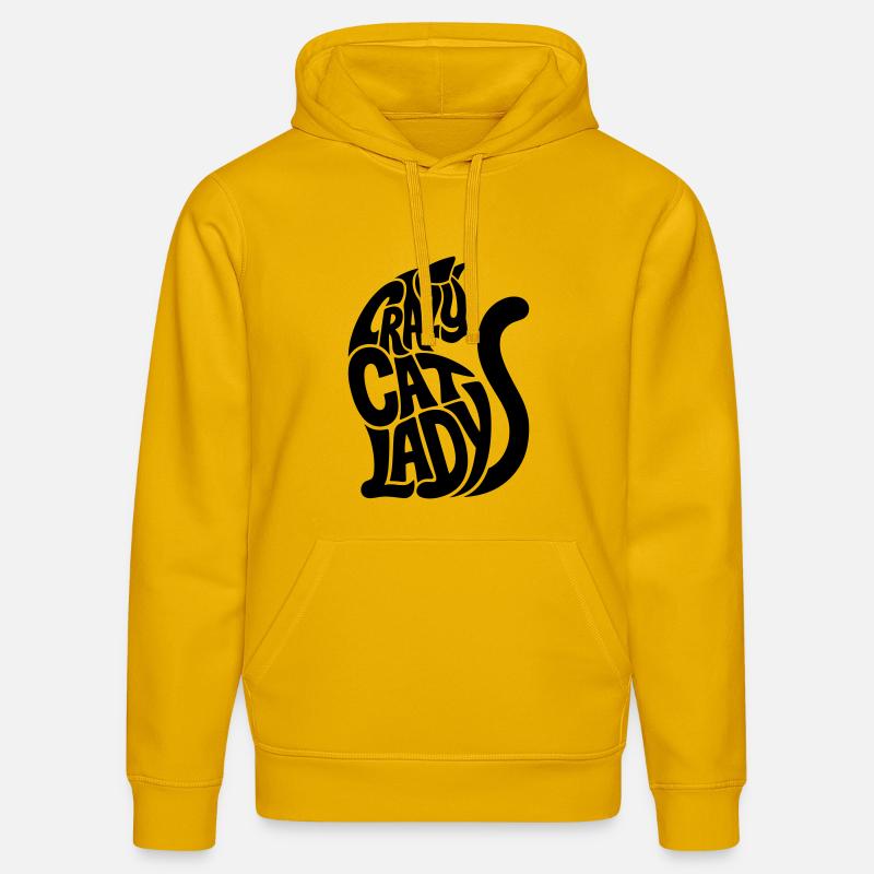 Couleurs de typographie de Cat Lady sélectionnables - Sweat à capuche bio DRUMMER Stanley/Stella Unisexe - jaune spectre