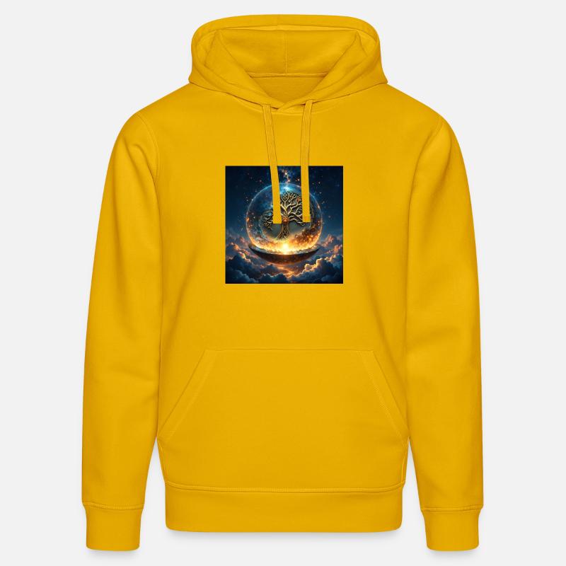 Arbre de l’Orbe Céleste - Sweat à capuche bio DRUMMER Stanley/Stella Unisexe - jaune spectre