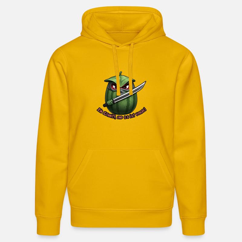 Lame Ninja Pastèque - Sweat à capuche bio DRUMMER Stanley/Stella Unisexe - jaune spectre