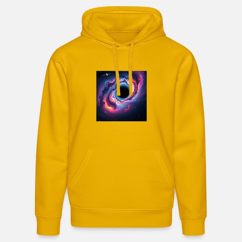 Trou noir dans la galaxie néon - Sweat à capuche bio DRUMMER Stanley/Stella Unisexe - jaune spectre
