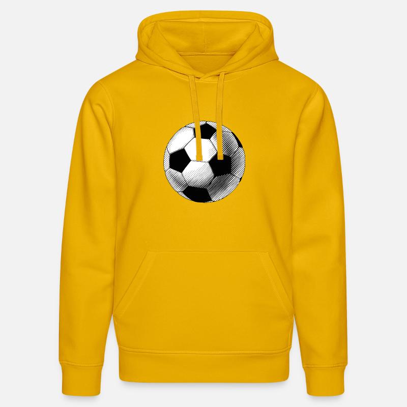 Ballon Esquisse Noir et Blanc - Sweat à capuche bio DRUMMER Stanley/Stella Unisexe - jaune spectre