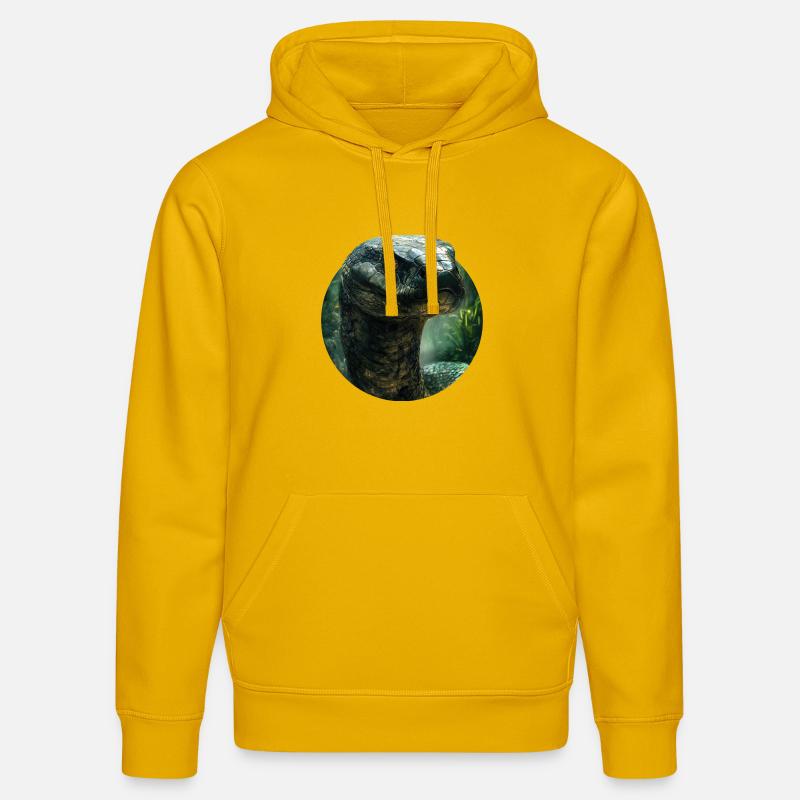 Design de serpent - Sweat à capuche bio DRUMMER Stanley/Stella Unisexe - jaune spectre