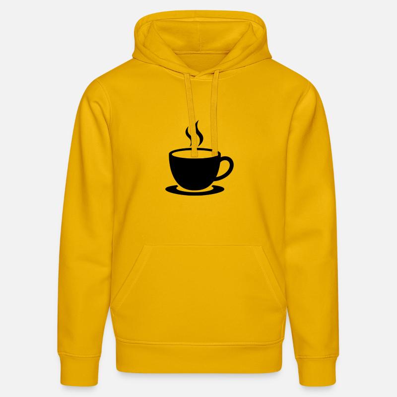 Icône du café - Sweat à capuche bio DRUMMER Stanley/Stella Unisexe - jaune spectre