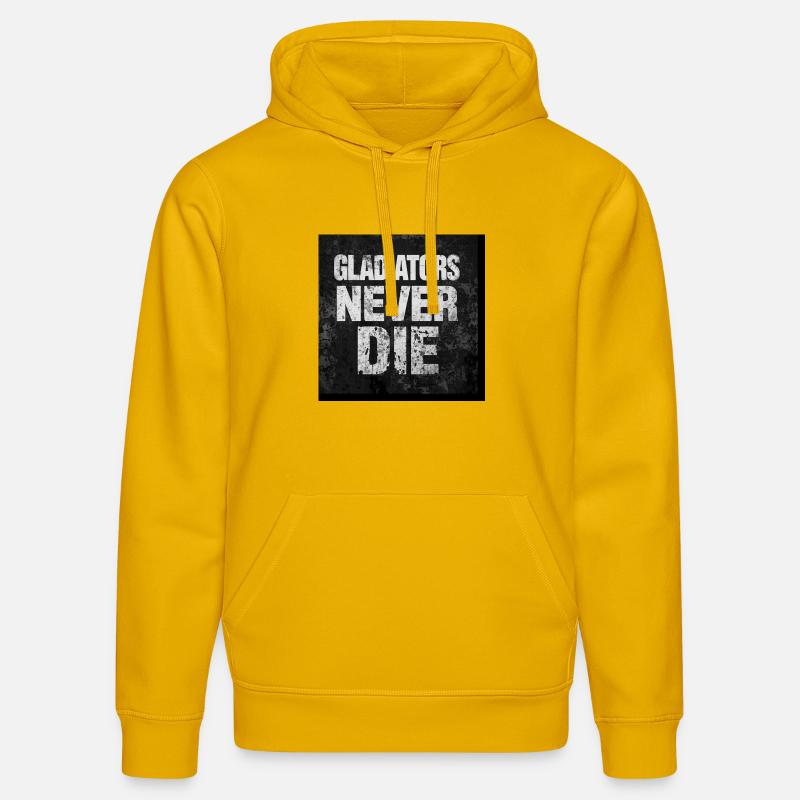 Gladiators Never Die Grunge - Sweat à capuche bio DRUMMER Stanley/Stella Unisexe - jaune spectre
