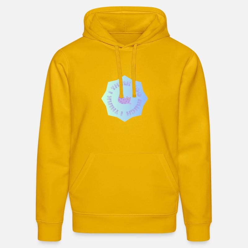 Je pense trop #1 - Sweat à capuche bio DRUMMER Stanley/Stella Unisexe - jaune spectre