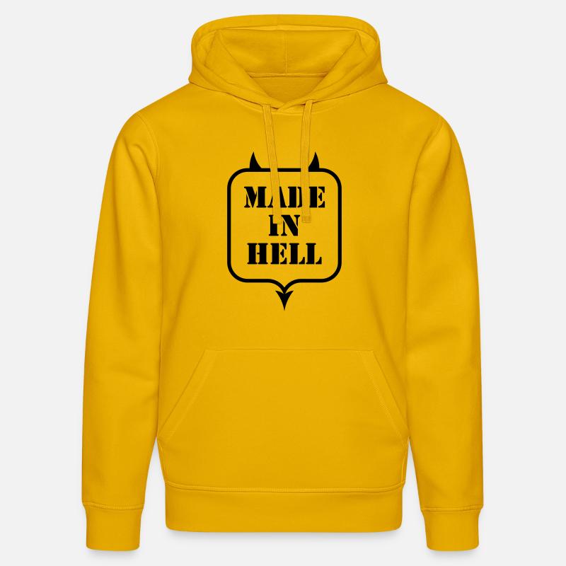 MADE IN HELL - Stanley/Stella Unisex Bio-Hoodie DRUMMER  - Spektralgelb
