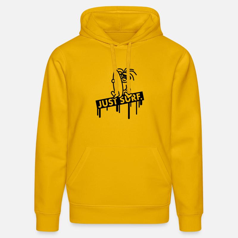 just_surf_baby_graffiti - Sweat à capuche bio DRUMMER Stanley/Stella Unisexe - jaune spectre