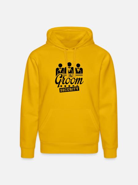 the_groom__security__f1 - Stanley/Stella DRUMMER Unisex Organic Hoodie - spectra yellow