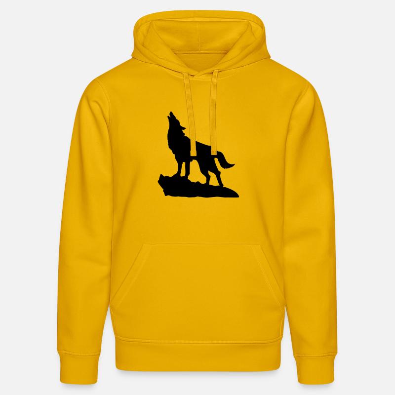 Wolf Howling - Stanley/Stella Unisex Bio-Hoodie DRUMMER  - Spektralgelb
