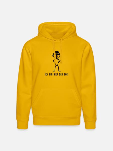 Strichmännchen - Boss - Stanley/Stella Unisex Bio-Hoodie DRUMMER  - Spektralgelb