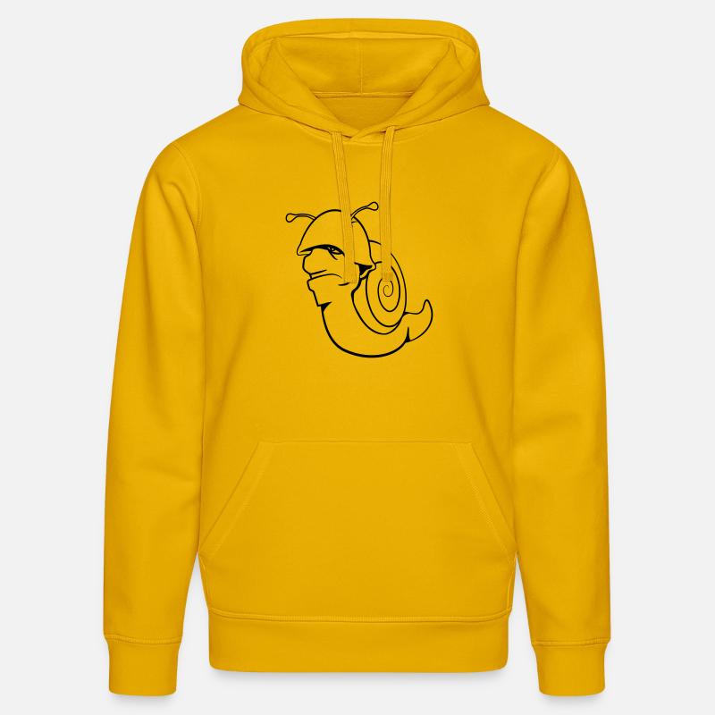 escargot soldat drôle - Sweat à capuche bio DRUMMER Stanley/Stella Unisexe - jaune spectre