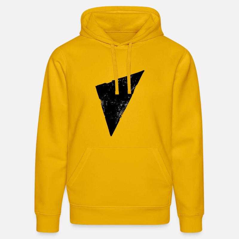 Triangle | Polygone | Triangle - Sweat à capuche bio DRUMMER Stanley/Stella Unisexe - jaune spectre