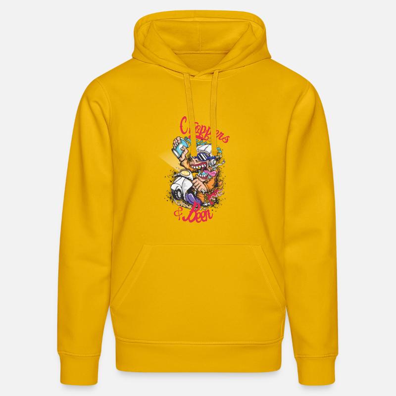 Choppers Crew Affe Roller - Stanley/Stella Unisex Bio-Hoodie DRUMMER  - Spektralgelb