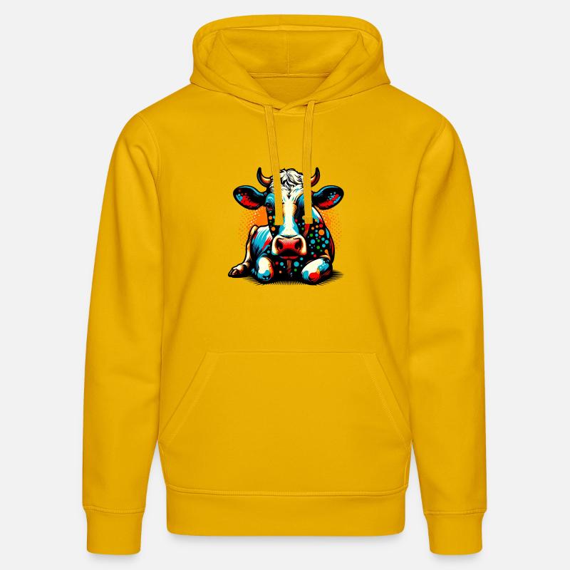 Vache - Sweat à capuche bio DRUMMER Stanley/Stella Unisexe - jaune spectre