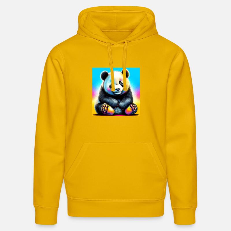 panda - Sweat à capuche bio DRUMMER Stanley/Stella Unisexe - jaune spectre